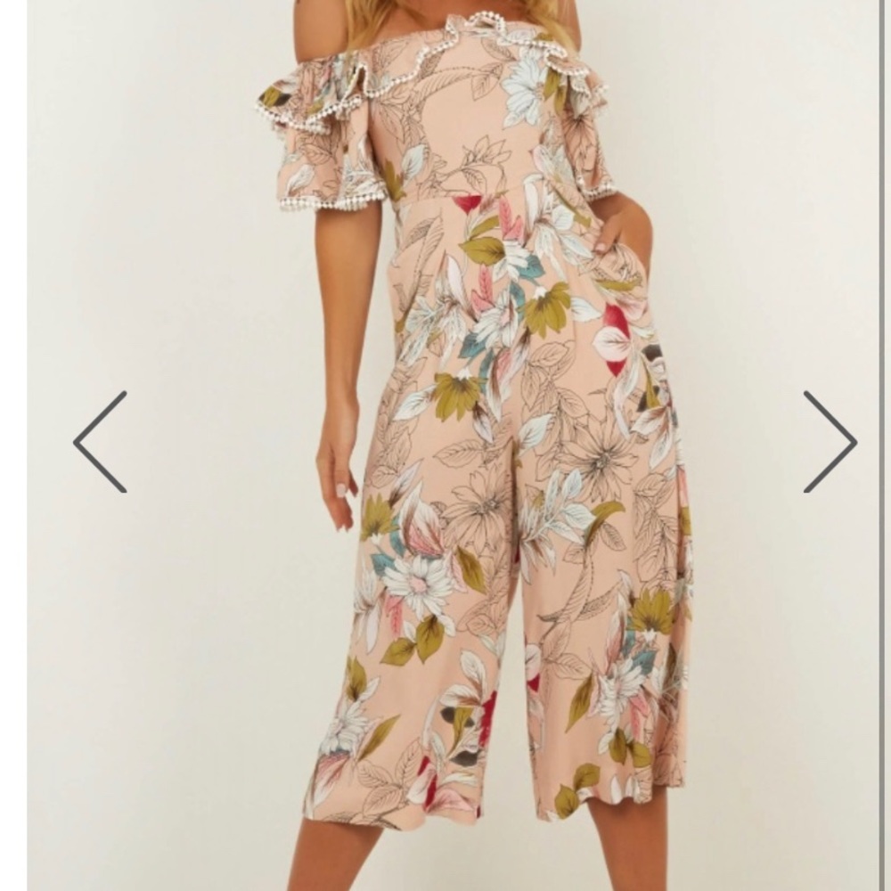 Floral Off the Shoulder Jumpsuit